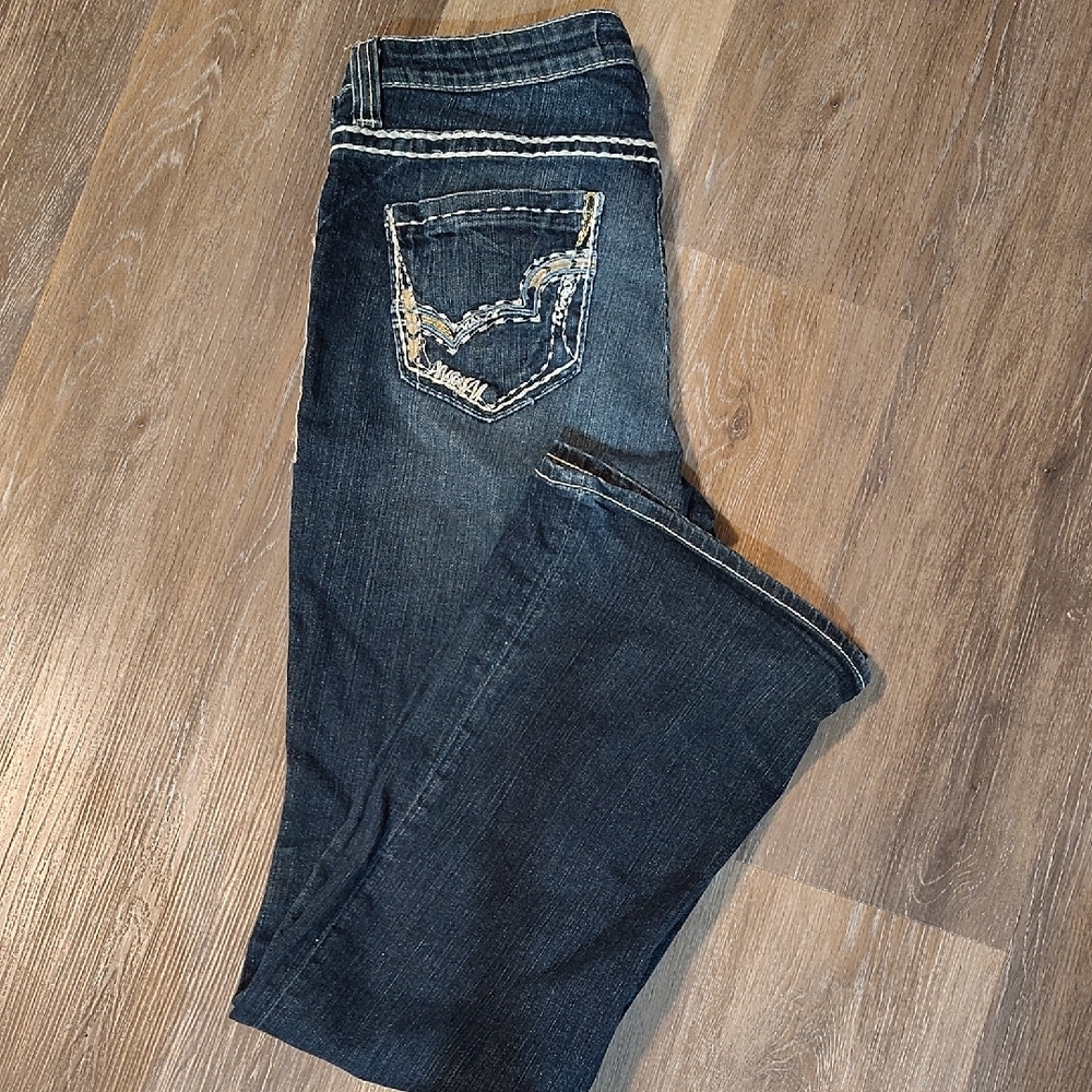 Big Star Dark Blue Bootcut Jeans with Embroidered Back Pocket